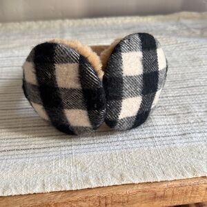 Burberry Checkered Black and Cream Kids Ear Muffs- fits adults too!